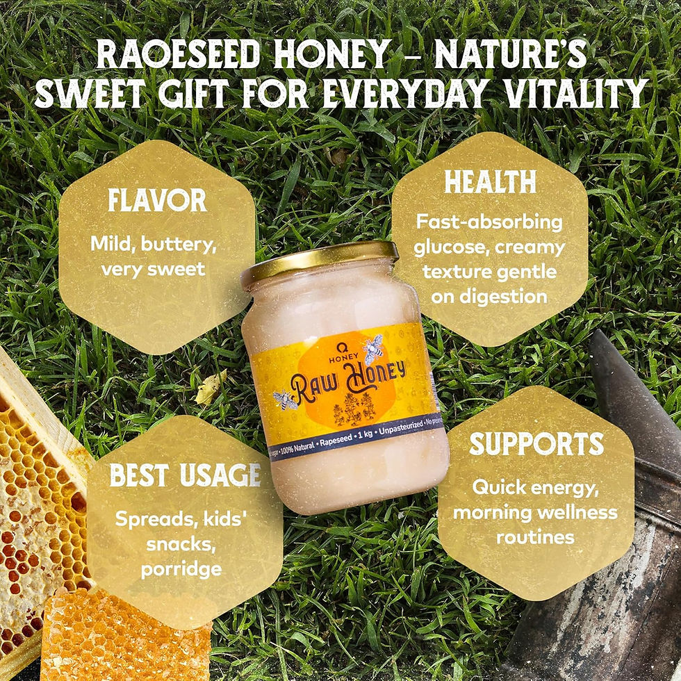 Thumbnail: Q Honey Pure, Raw Honey, Unpasteurised 1kg - Gold Award Winner of the 2024 Lond