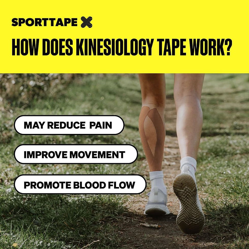 Thumbnail: SPORTTAPE Kinesiology Tape - 5cm x 5m Roll - Black | Physio & Sports Injury Mus