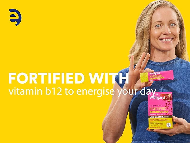 Thumbnail: Wellgard Fortified Kombucha, Vegan Probiotic Drink Sticks, 1 Billion CFU Bacill