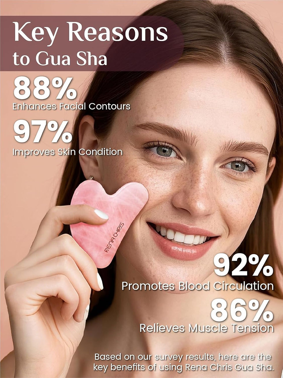 Thumbnail: Rena Chris Gua Sha Facial Tool, Stainless Steel Gua Sha Board for SPA Acupunctu