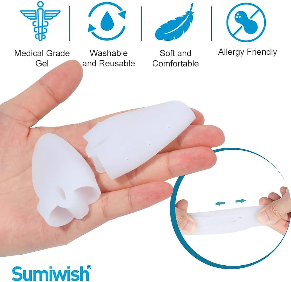 Thumbnail: Sumiwish Pinky Toe Separators, 10 Packs of Gel Toe Protectors Overlapping Toes
