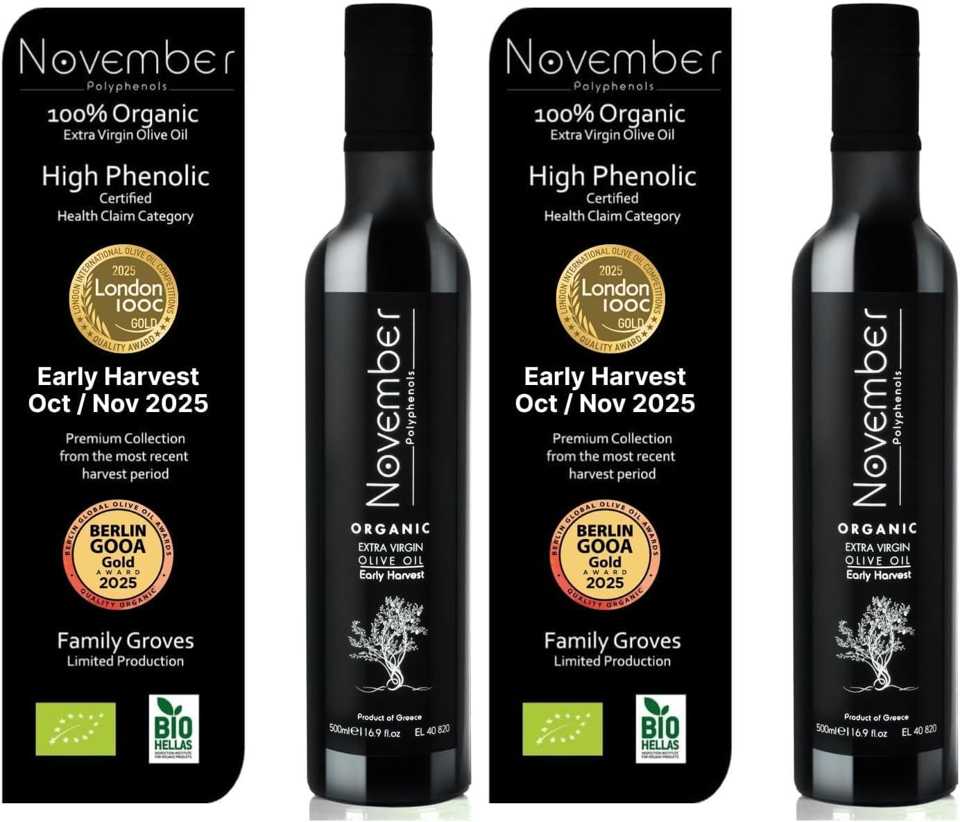 November Polyphenols Olive Oil Extra Virgin - Organic High Phenolic EVOO – Ea