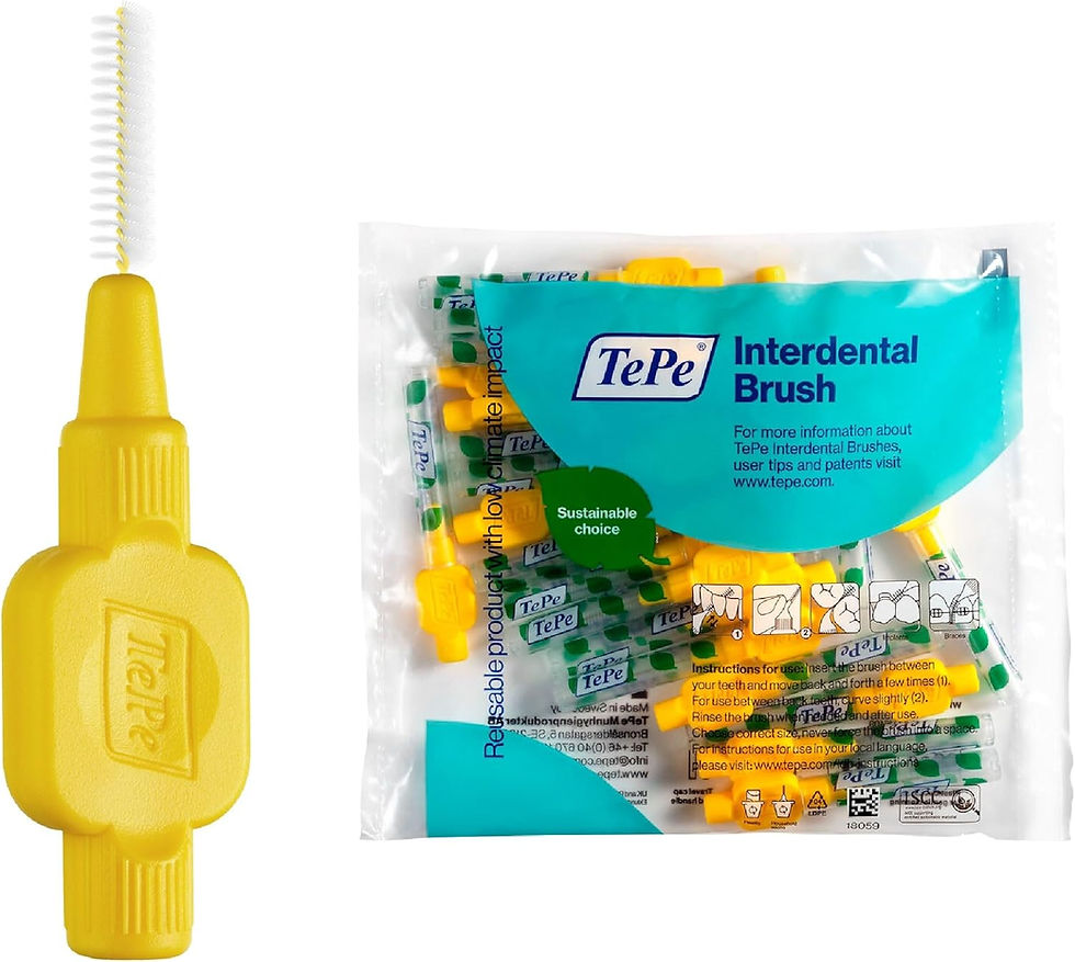 Thumbnail: TePe Interdental Brush, Original, Yellow, 0.7mm/ISO 4, 8pcs, efficient Cleaning