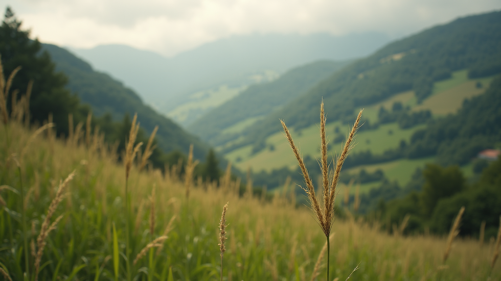 High angle view of a serene nature landscape
