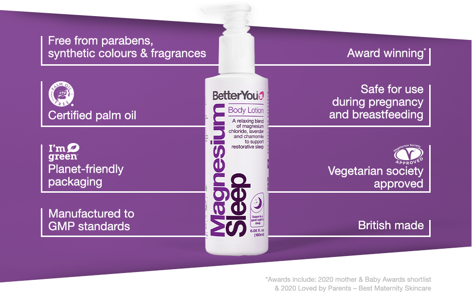 Thumbnail: BetterYou Magnesium Sleep Lotion, Transdermal Magnesium Sleep Lotion Infused wi
