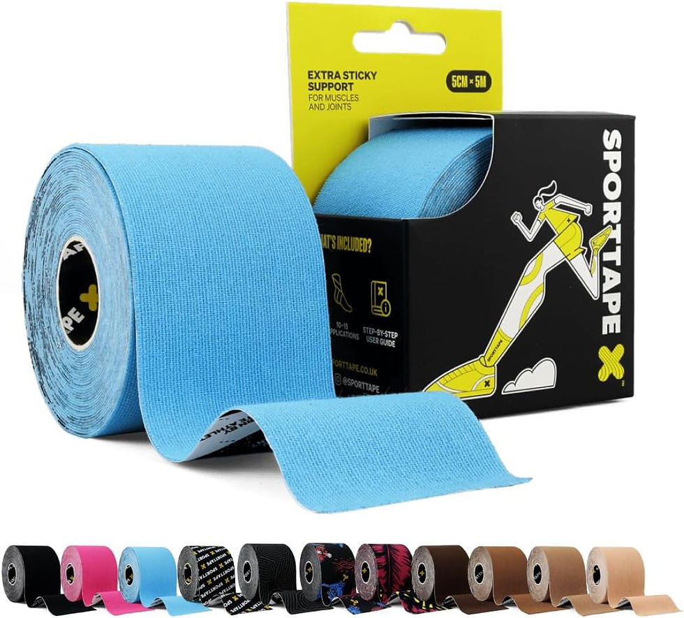 Thumbnail: SPORTTAPE Kinesiology Tape - 5cm x 5m Roll - Black | Physio & Sports Injury Mus