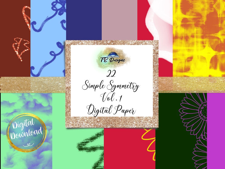 Simple Symmetry Vol 1 Backgrounds Digital Papers