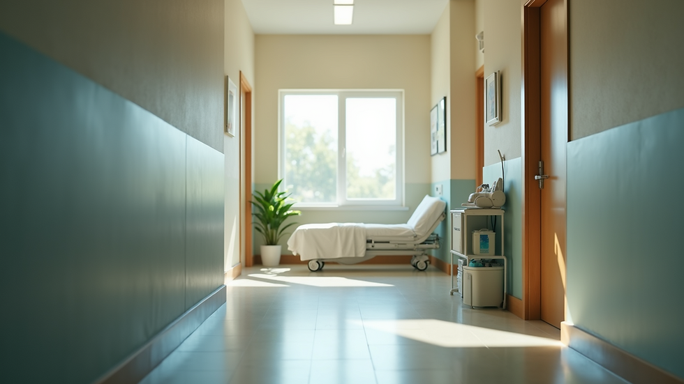 Eye-level view of a serene recovery center environment