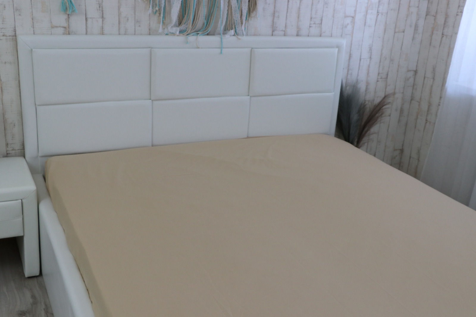 Elastse rihmaga lina Tauva Beige 160x200 SiegfriedKummer