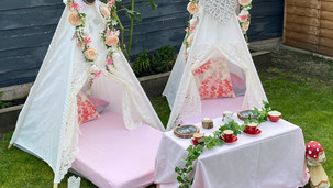 Enchanted Forest Table Set Up Angled