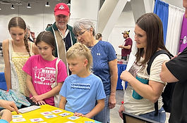 Kids learning how to play GET 9 with Jacquie Carroll