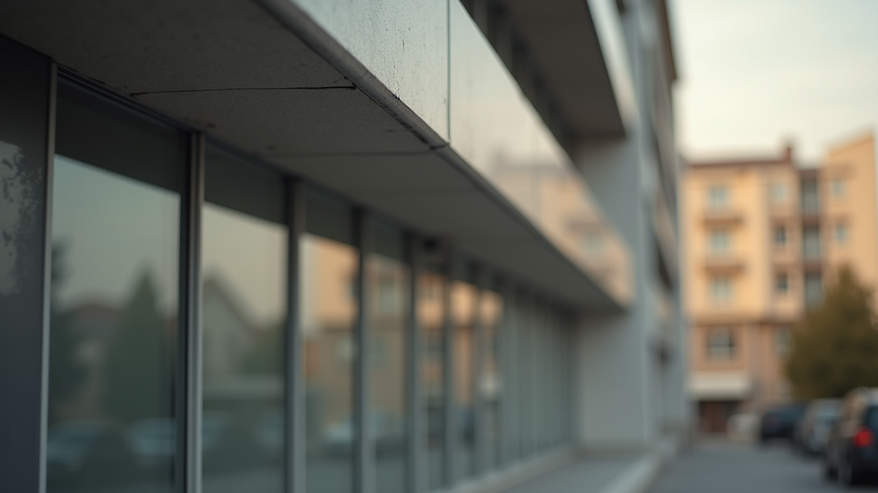 Close-up view of architectural detail with sharp focus
