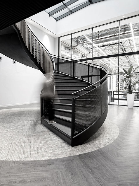 interieurfotografie Hoofddorp Intralox - mooie stalen architectonische trap