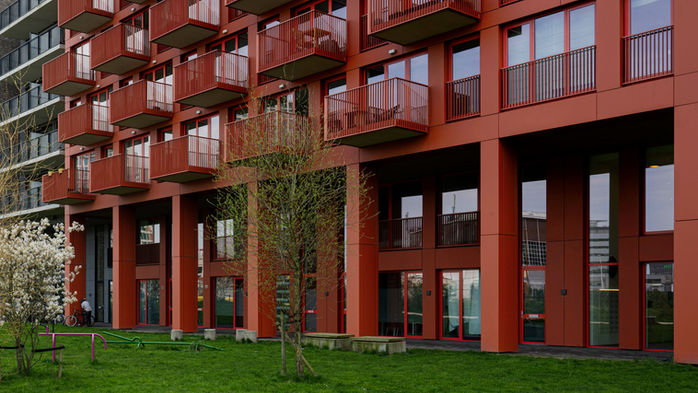 Vastgoedfoto's van een speciaal appartementencomplex in Amsterdam Noord