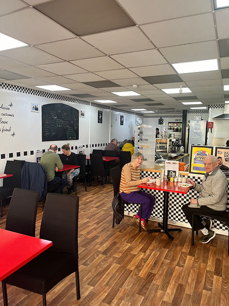 Cafe view from by the door