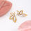 縮圖：Plated Cross C-Shaped Smooth Earrings