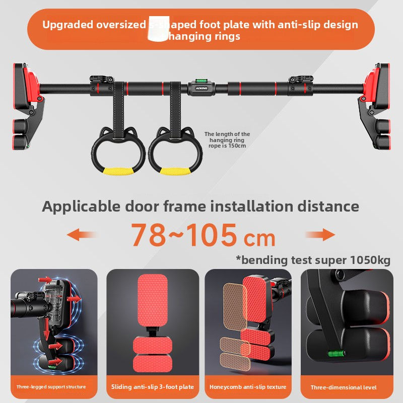 Thumbnail: Adjustable Door Frame Pull Up Bar for Home Fitness