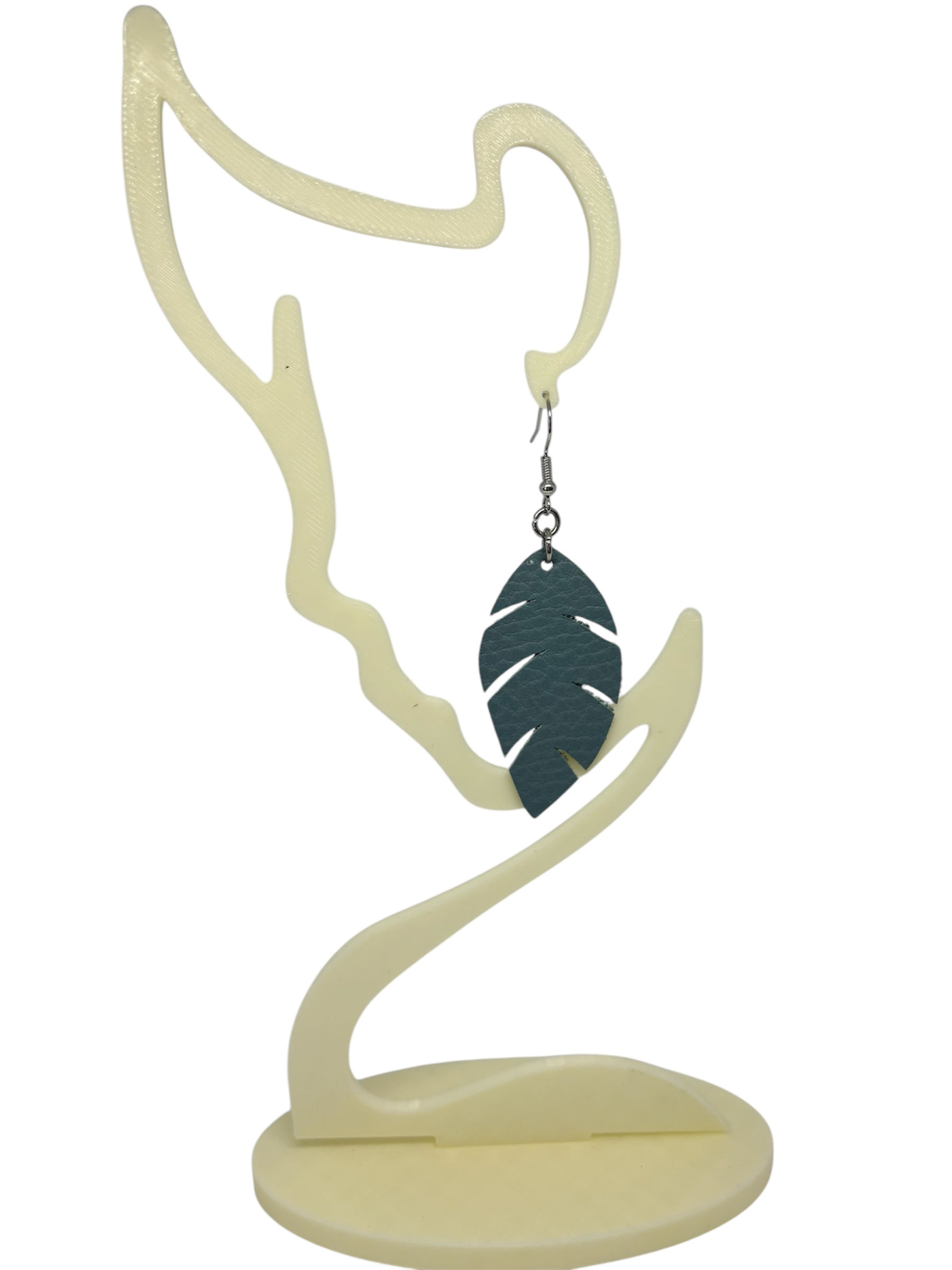 Blue leather Earrings