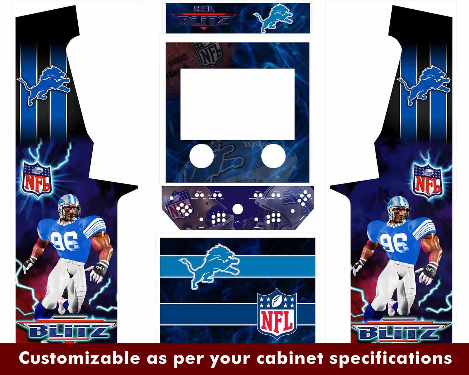 NFL Blitz Detroit Lions Arcade Graphics