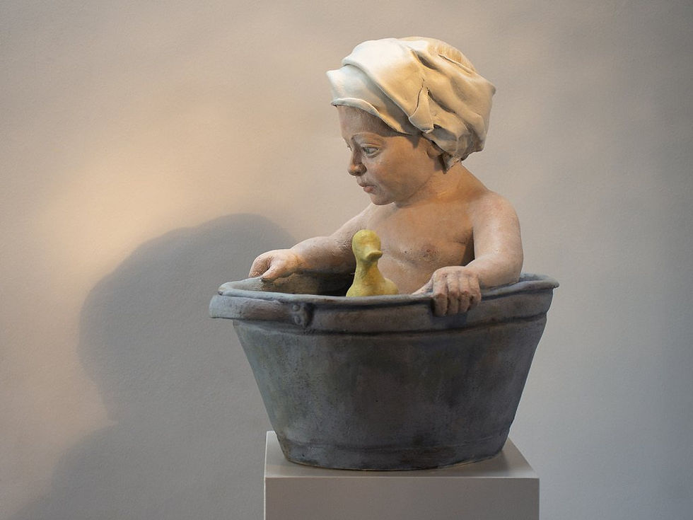 Het begin, beschilderd brons, Hans Kuyper