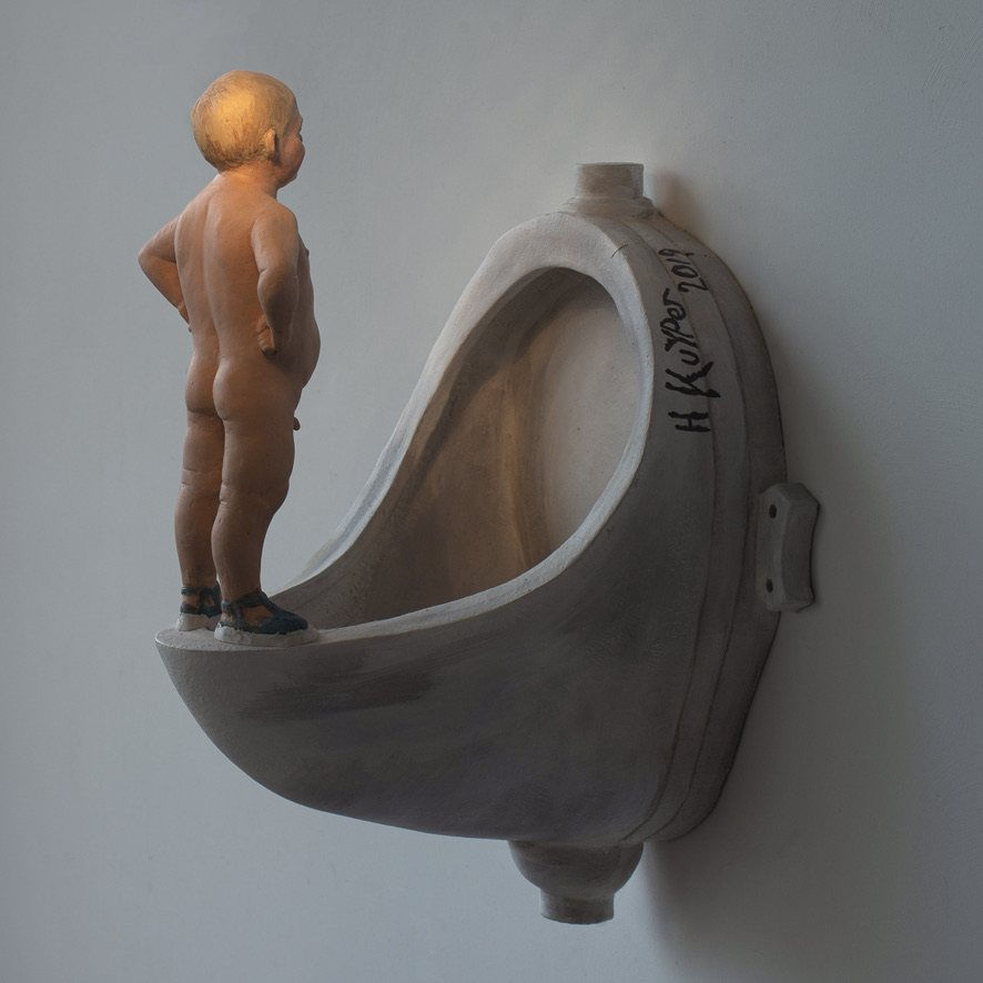 Hansje en de kunst, beschilderd keramiek, Hans Kuyper
