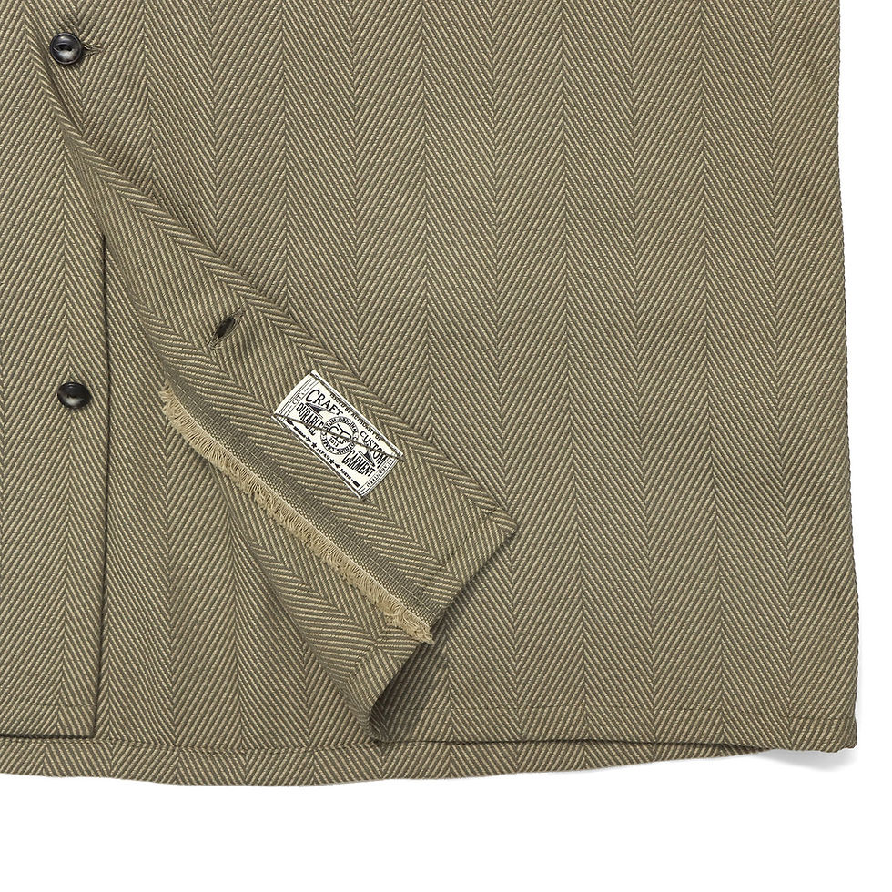 섬네일: "BIG HERRINGBONE OC WIDE SHIRT / LAX”