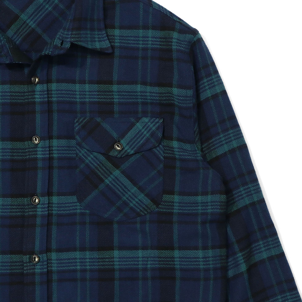 섬네일: "TARTAN FLANNEL CHECK SHIRT / CLAY"