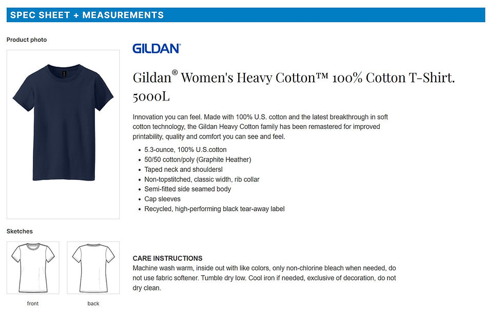 Thumbnail: Gildan® Women's Heavy Cotton™ 100% Cotton T-Shirt  (5000L)
