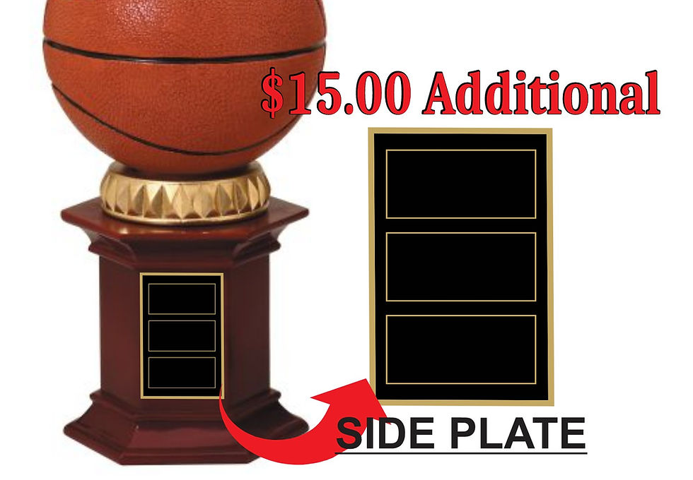 Thumbnail: Basketball Resin Sculpture with Wooden Base  (RF455)