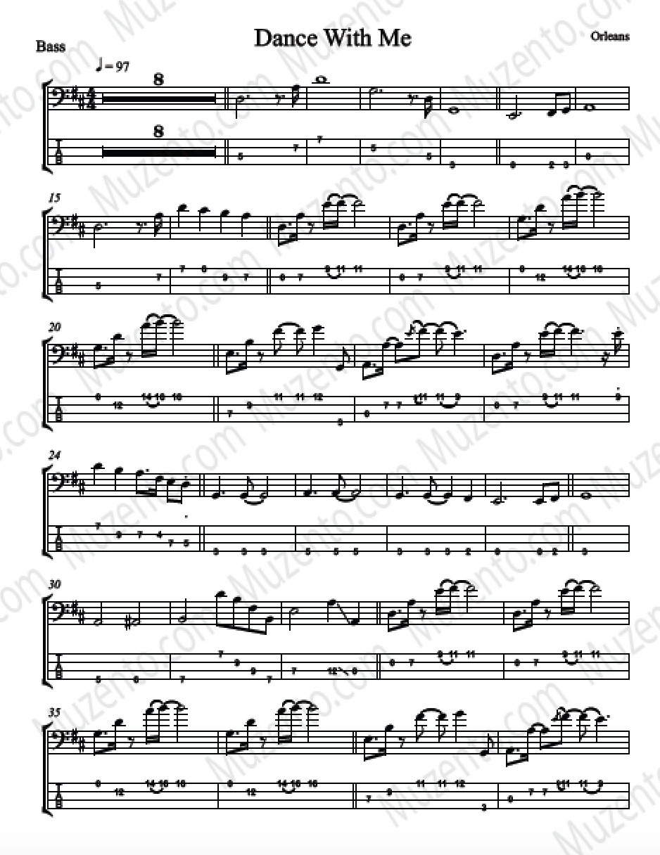 Thumbnail: Dance With Me -  Orleans - TAB & Notation