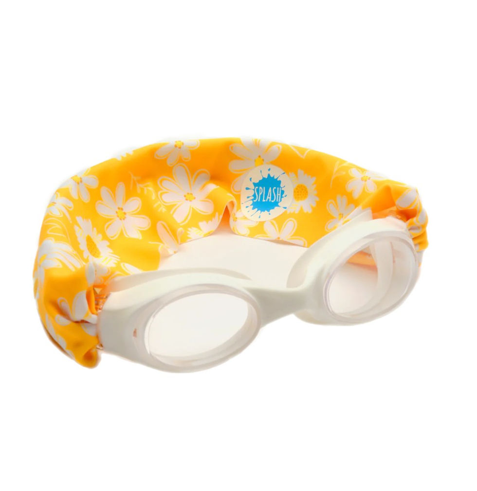 משקפי שחייה צהובים לבנים מבית Avora