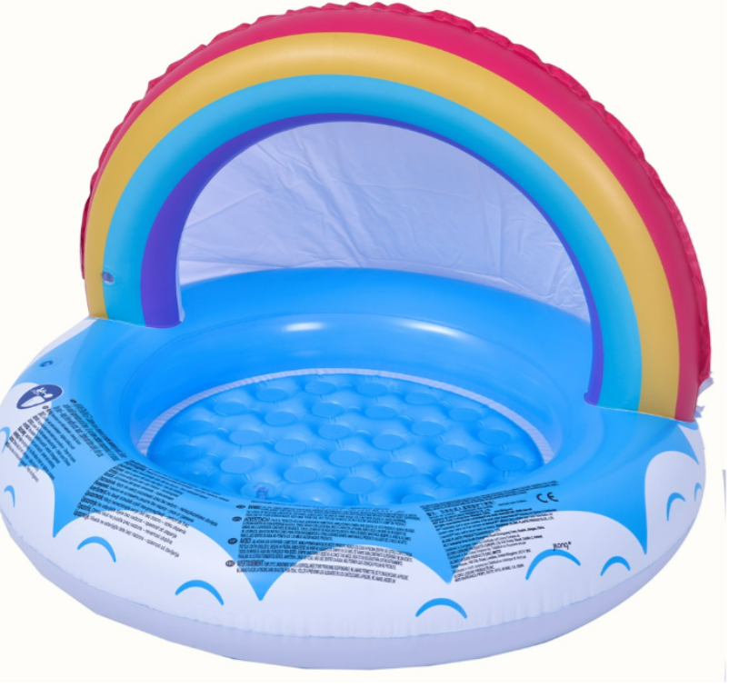 בריכת שחייה לתינוקות עם קשת צבעונית