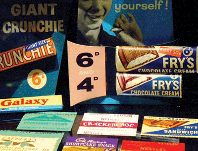Vintage candy packages from London’s Museum of Brands, Packaging and Advertising. Photo by Rick Poynor
