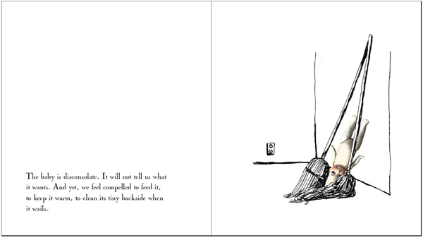 Spread from The Baby Is Disappointing, by Matthew Swanson and Robbi Behr