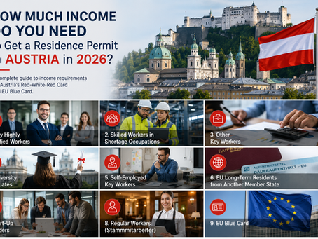 A complete guide to income requirements for Austria's Red-White-Red Card and EU Blue Card