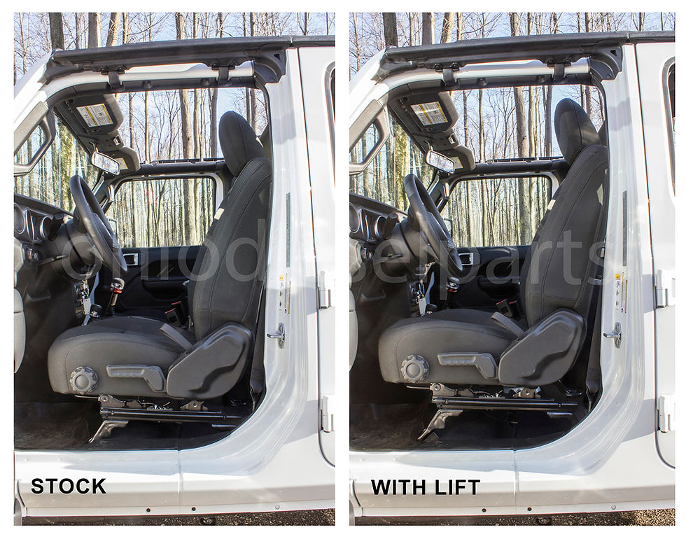 Thumbnail: Jeep Wrangler JL JLU JT Gladiator Front Seat Lift Spacer Kit 2018-2026++