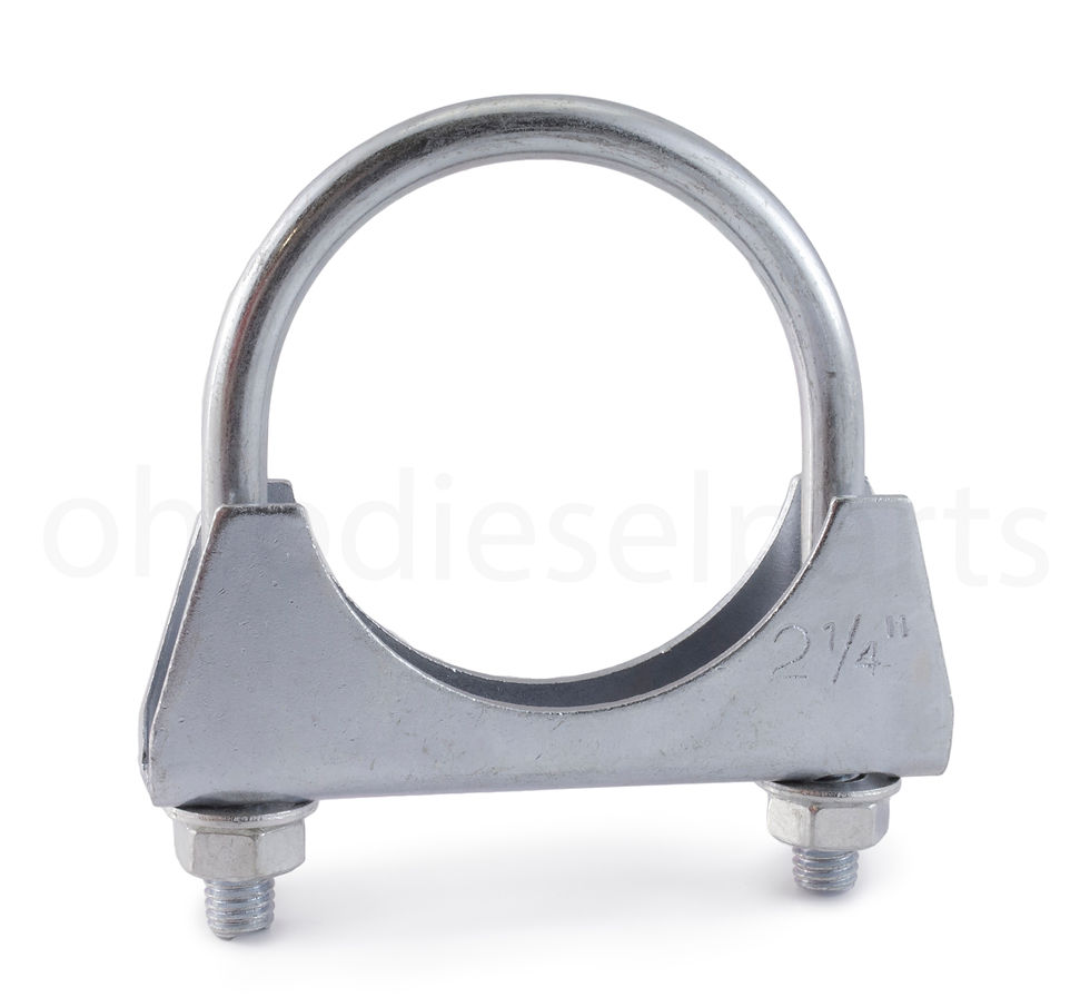 Ohio Diesel Parts Heavy Duty Muffler/Exhaust Clamp 2-1/4" Inch with Saddle