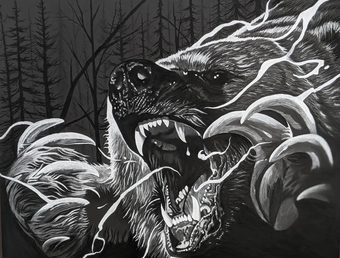 Bear 30'' x 42'' Charcoal