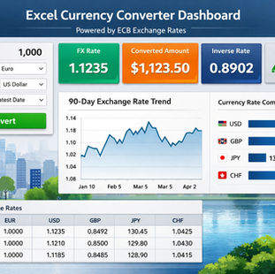 Excel Currency Converter & FX Dashboard – How‑to (Free download)