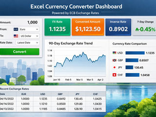 Excel Currency Converter & FX Dashboard – How‑to (Free download)
