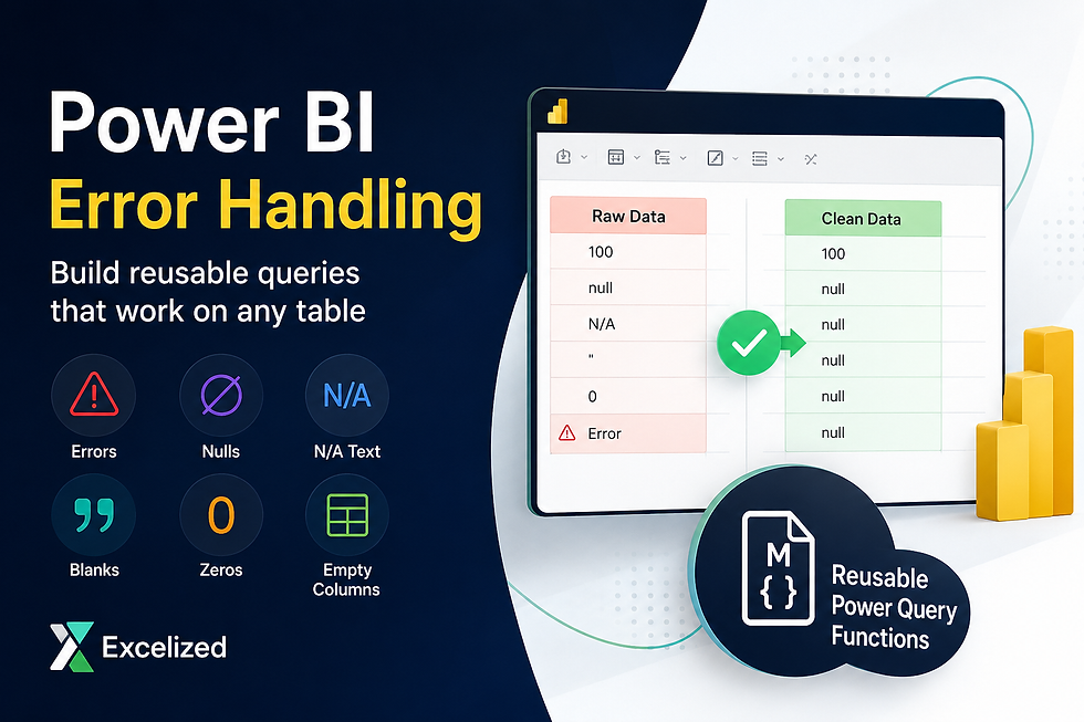 Power BI Error Handling: Build Reusable Queries That Work on Any Table