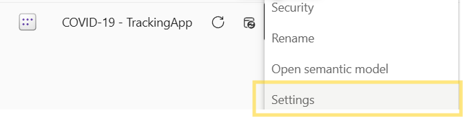 Power BI Model Settings