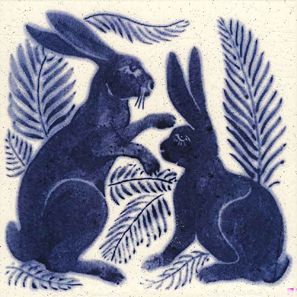 Two Rabbits_blue