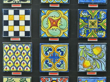 シルクスクリーン方式によるタイル製法