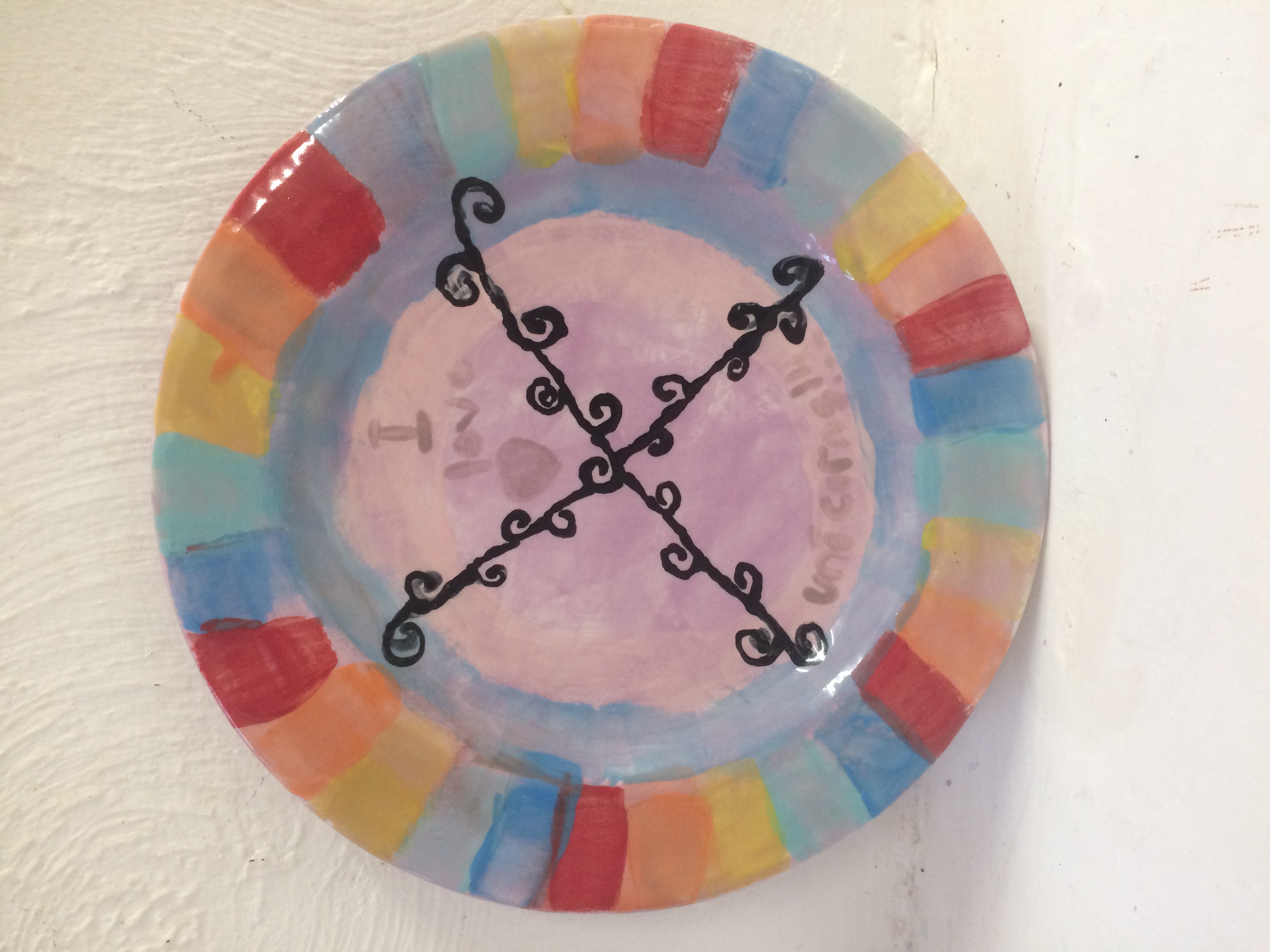 Hand painted plate