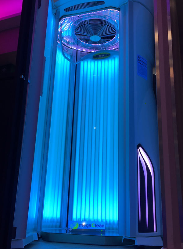 UV tannig tower stand-up with collagen music bleuthooth iphone
