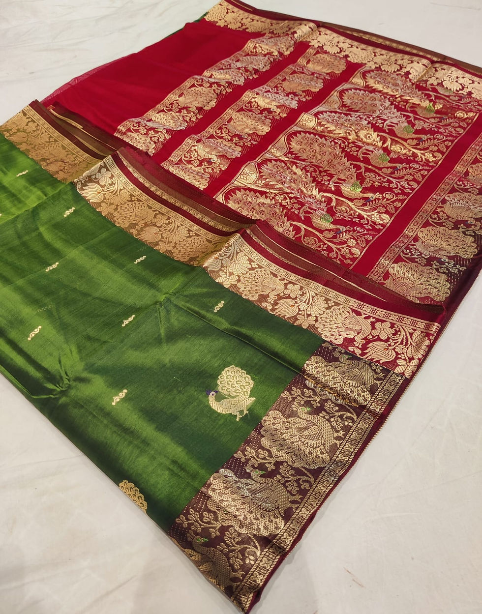 Thumbnail: Peshwai Pure Silk Saree