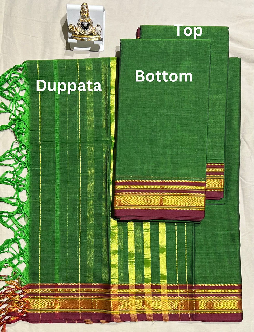 Thumbnail: Ikkat Border Dress Material