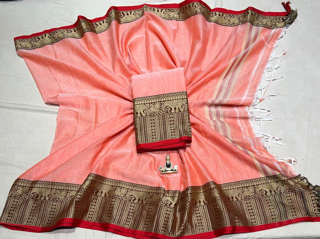 Ikkat Border Dress Material