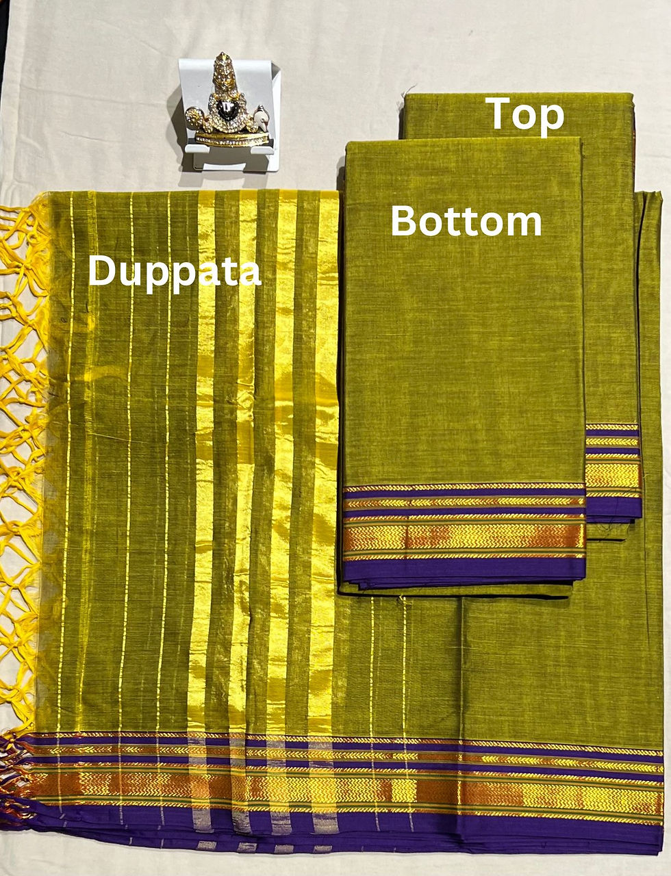 Thumbnail: Ikkat Border Dress Material